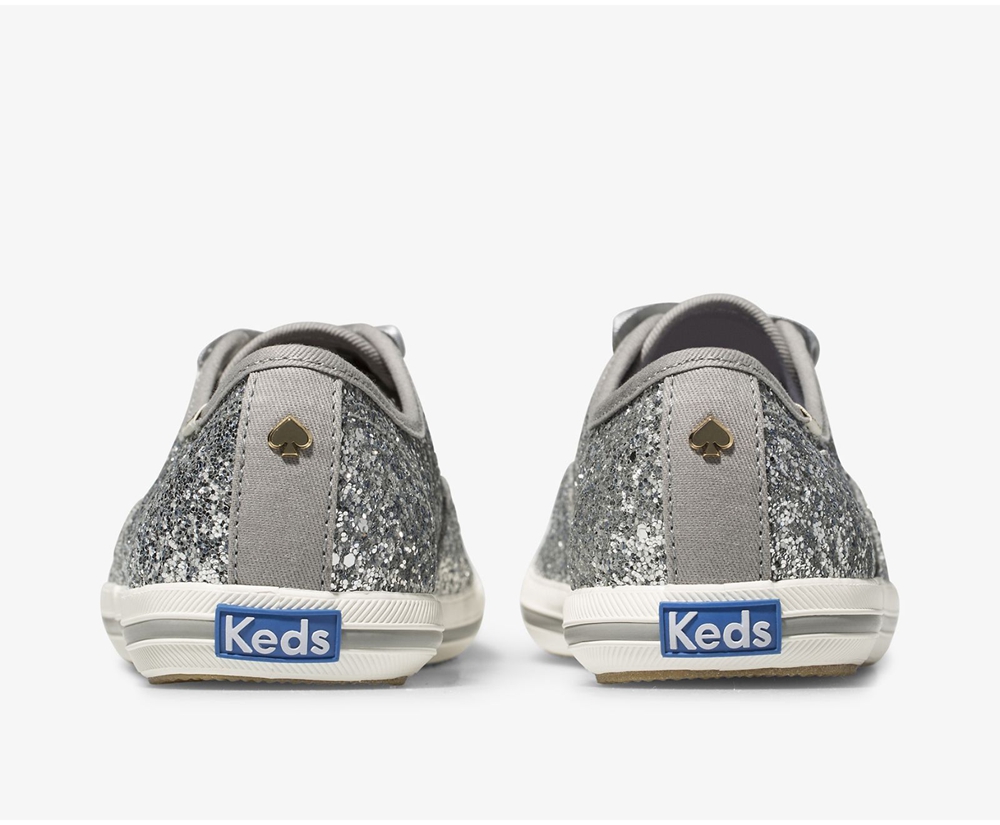 Keds Sneaker Damen Silber - Kate Spade New York Champion Glitter - DUA-253876